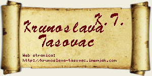 Krunoslava Tasovac vizit kartica